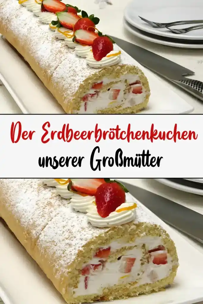 Erdbeerbrötchenkuchen der Großmütter 1 Der Erdbeerbroetchenkuchen unserer Grossmuetter1