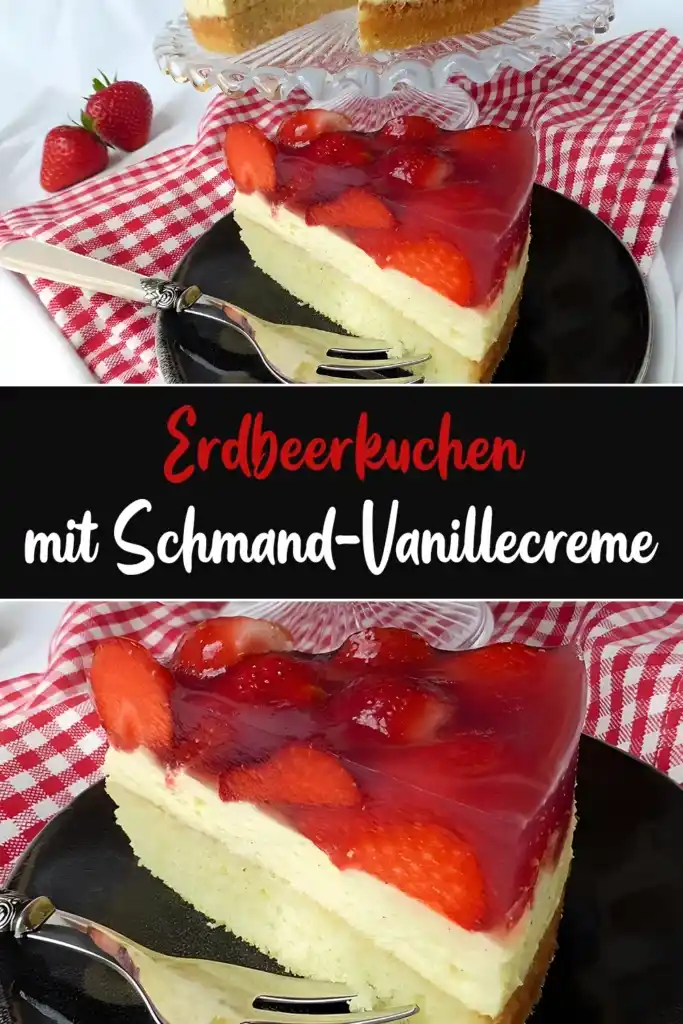 Erdbeerkuchen mit Schmand-Vanillecreme 1 Erdbeerkuchen mit Schmand-Vanillecreme