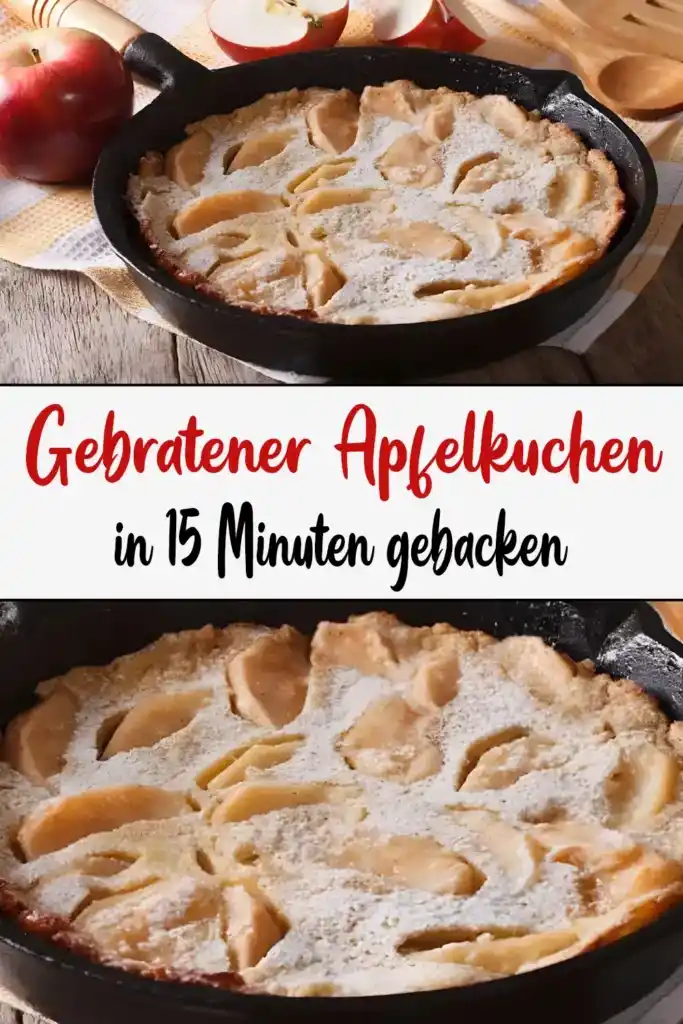 Gebratener Apfelkuchen in 15 Minuten gebacken 1 Gebratener Apfelkuchen in 15 Minuten gebacken1
