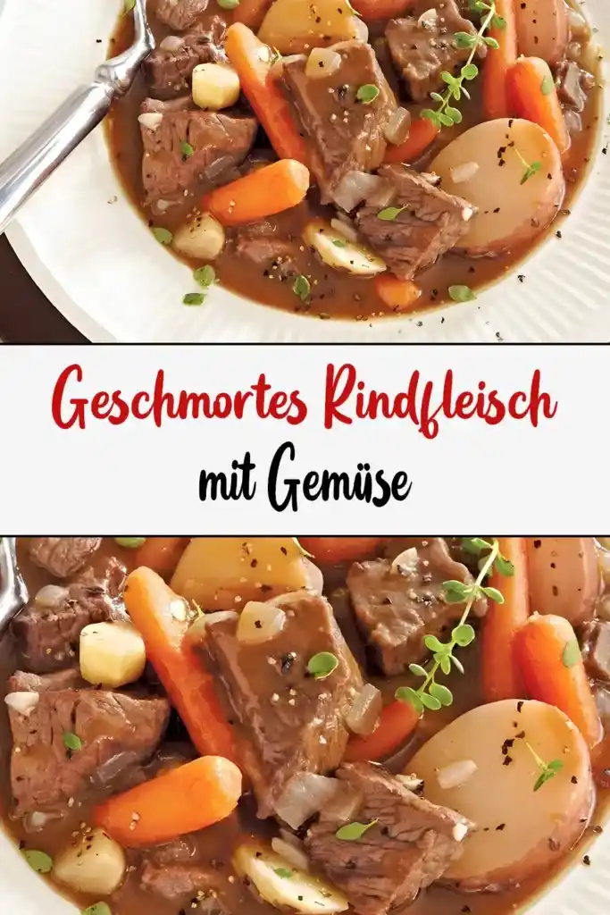 Geschmortes Rindfleisch mit Gemüse 1 Geschmortes Rindfleisch mit Gemuese1