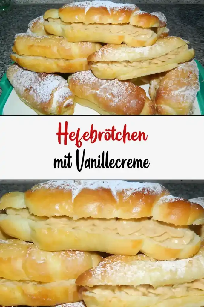 Hefebrötchen mit Vanillecreme: Ein Genuss für den Gaumen! 1 Hefebroetchen mit Vanillecreme