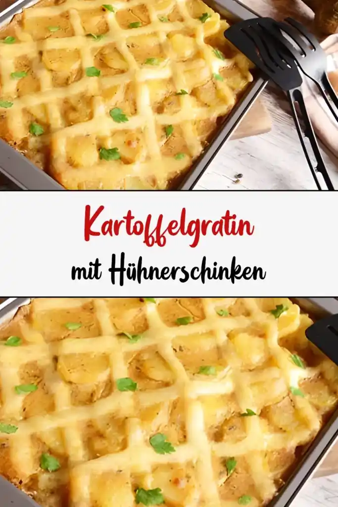 Kartoffelgratin mit Hühnerschinken 1 Kartoffelgratin mit Huehnerschinken1
