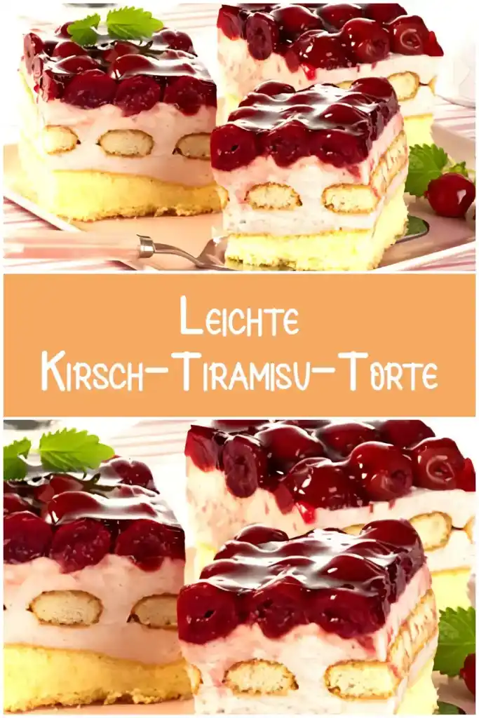 Leichte Kirsch-Tiramisu-Torte 1 Leichte Kirsch Tiramisu Torte