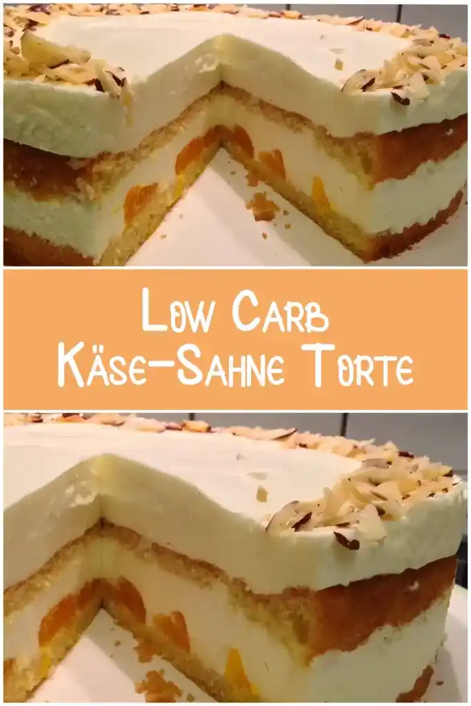 Low Carb Käse-Sahne Torte 1 Low Carb Kaese Sahne Torte