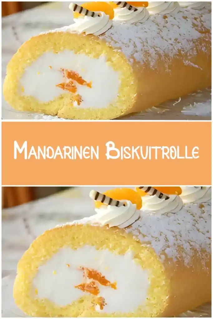 Mandarinen Biskuitrolle 1 Mandarinen Biskuitrolle