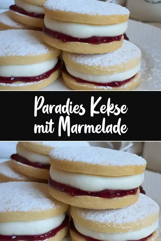 Paradies Kekse mit Marmelade