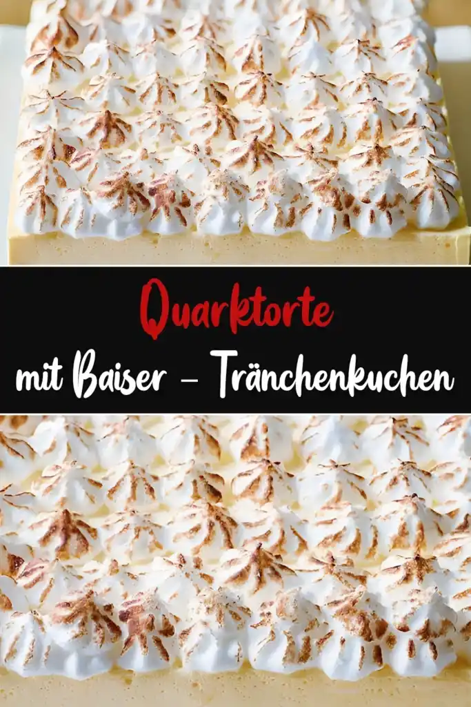 Quarktorte mit Baiser – Tränchenkuchen 1 Quarktorte mit Baiser – Traenchenkuchen