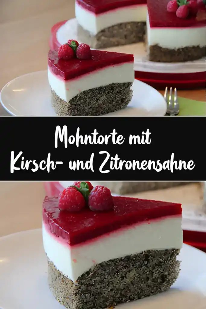 Rezept von Bernd Siefert Mohntorte mit Kirsch- und Zitronensahne