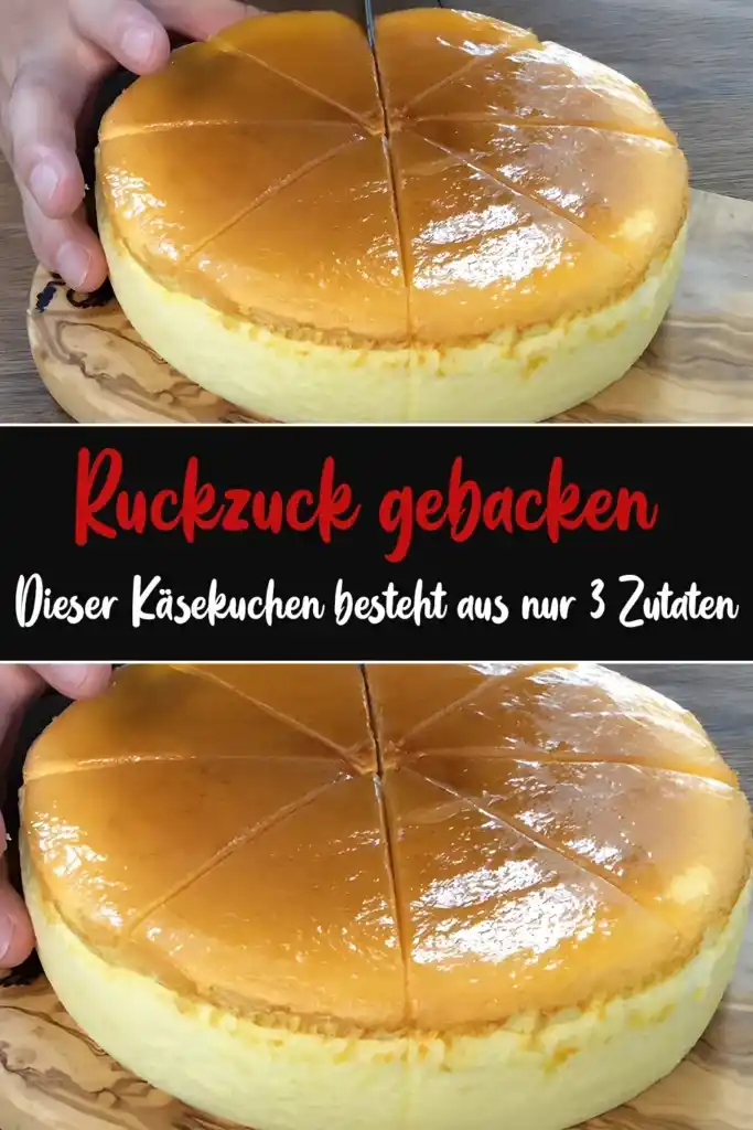 Ruckzuck gebackener Käsekuchen mit nur 3 Zutaten