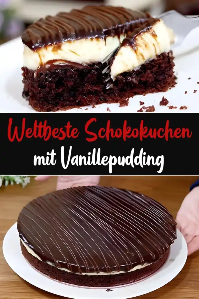Schmilzt im Mund – Weltbeste Schokokuchen mit Vanillepudding