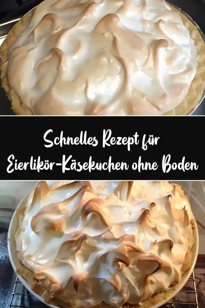 Schnelles Rezept fuer Eierlikoer Kaesekuchen ohne Boden