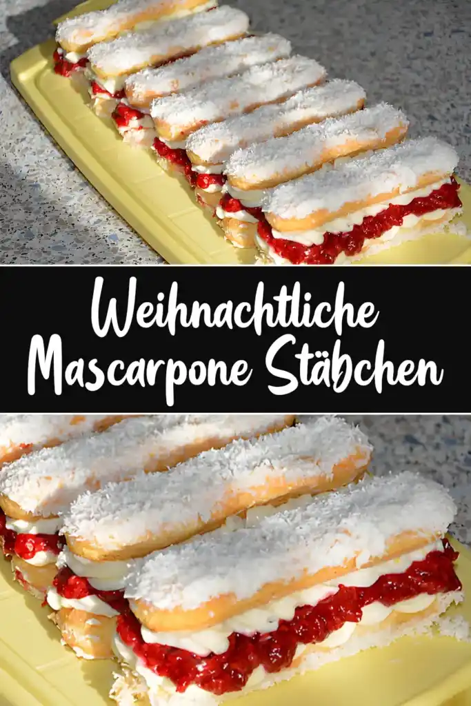 Weihnachtliche Mascarpone Staebchen
