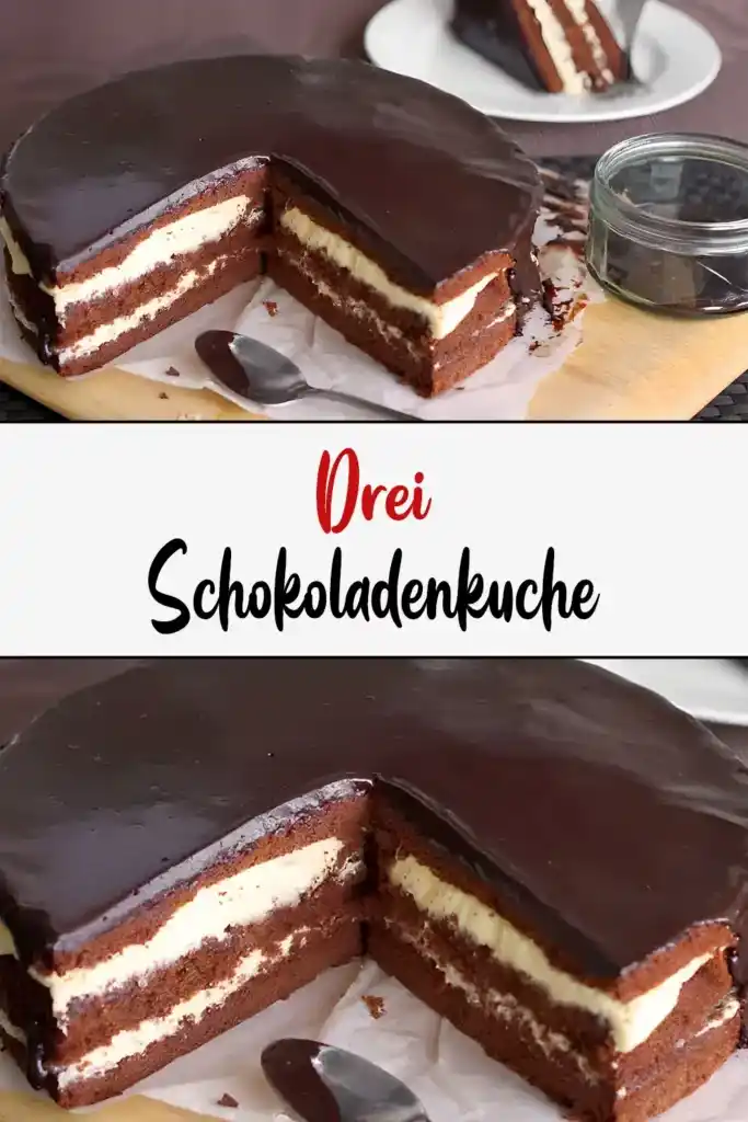 Drei-Schokoladenkuchen 1 Drei-Schokoladenkuchen: