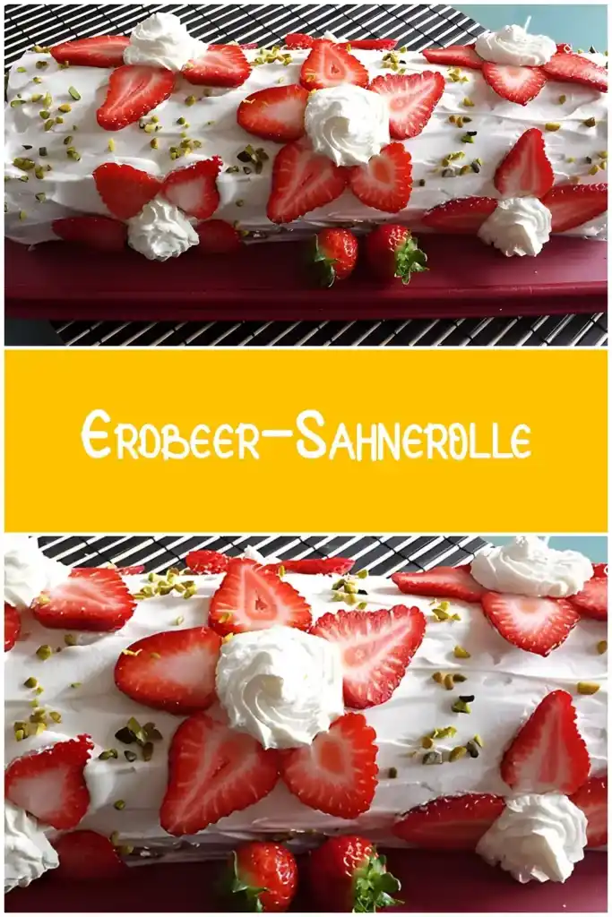 Erdbeer-Sahnerolle Rezept: Ein Genuss für Feinschmecker 1 Erdbeer Sahnerolle