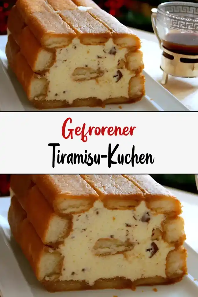 Gefrorener Tiramisu-Kuchen 1 Gefrorener Tiramisu Kuchen1