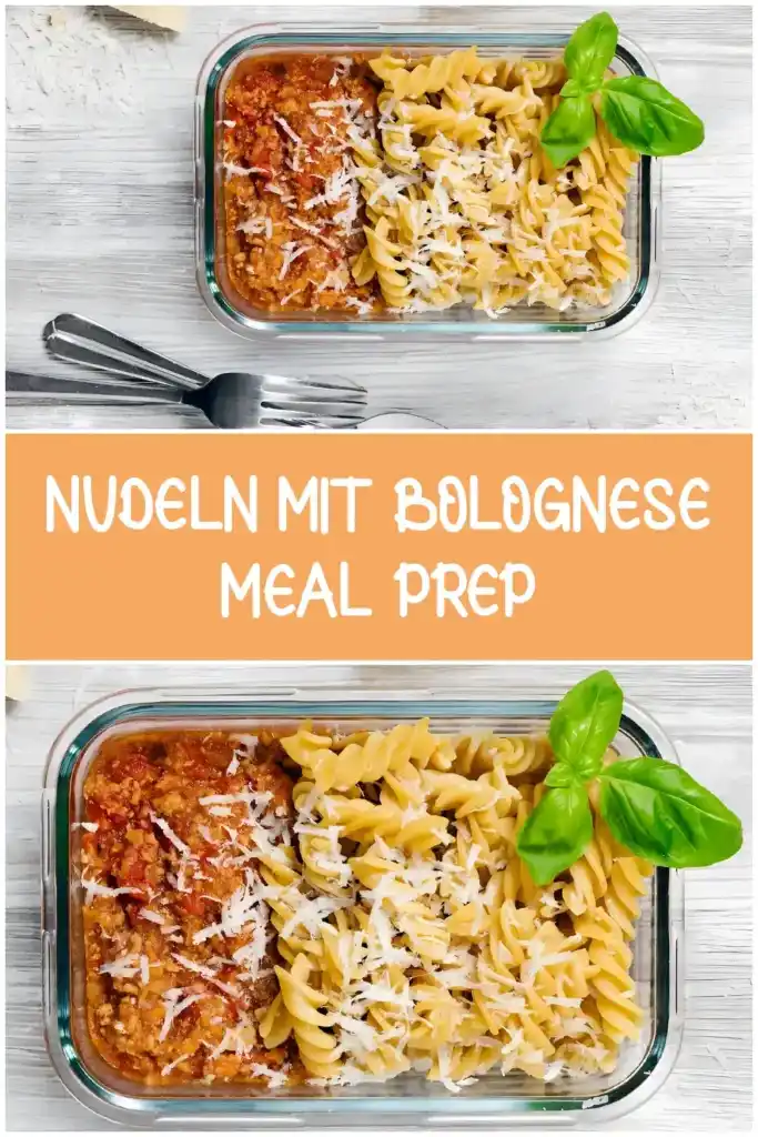 Nudeln mit Bolognese – Meal Prep 1 NUDELN MIT BOLOGNESE – MEAL PREP