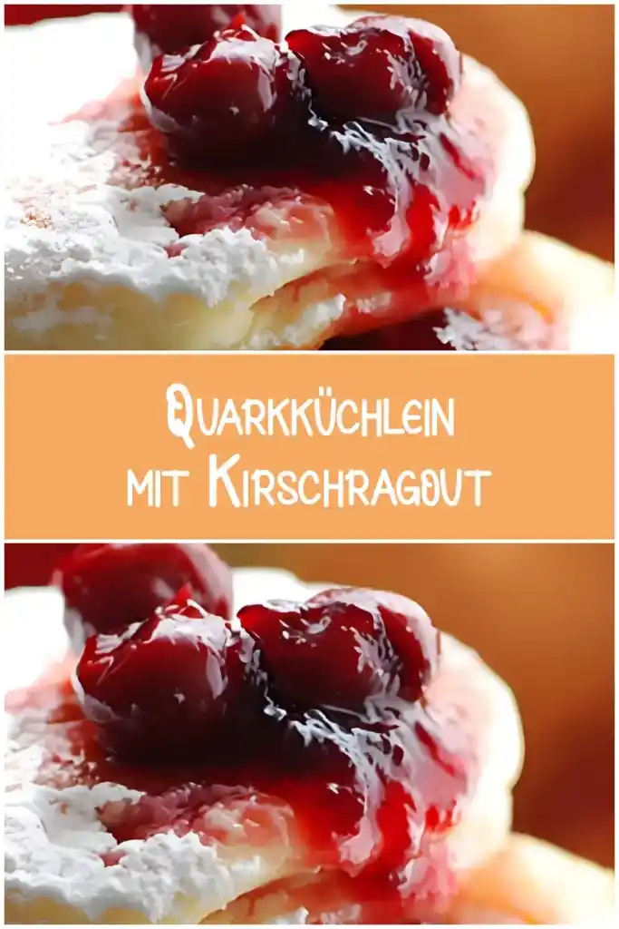 Quarkküchlein mit Kirschragout 1 Quarkkuechlein mit Kirschragout