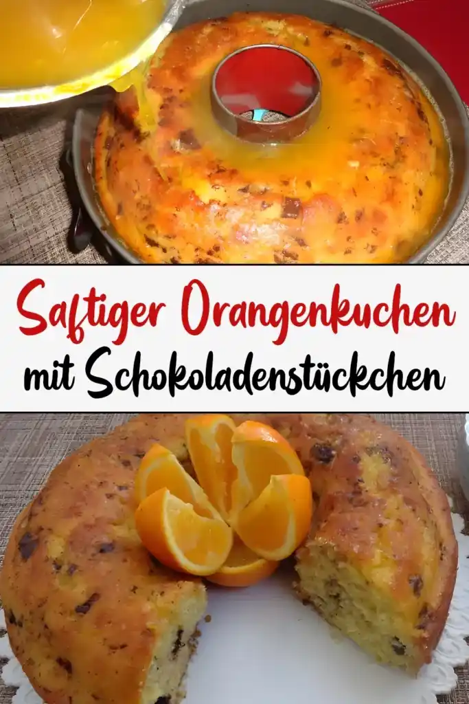 Saftiger Orangenkuchen mit Schokoladenstückchen 1 Saftiger Orangenkuchen mit Schokoladenstueckchen pin