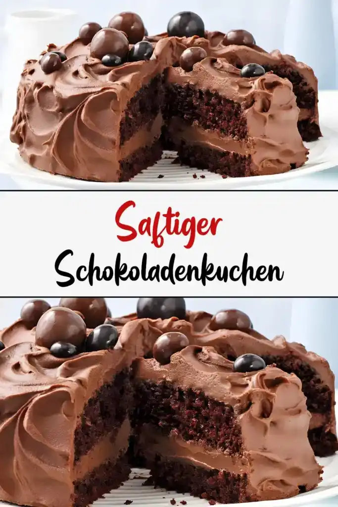 Saftiger Schokoladenkuchen 1 Saftiger Schokoladenkuchen 2