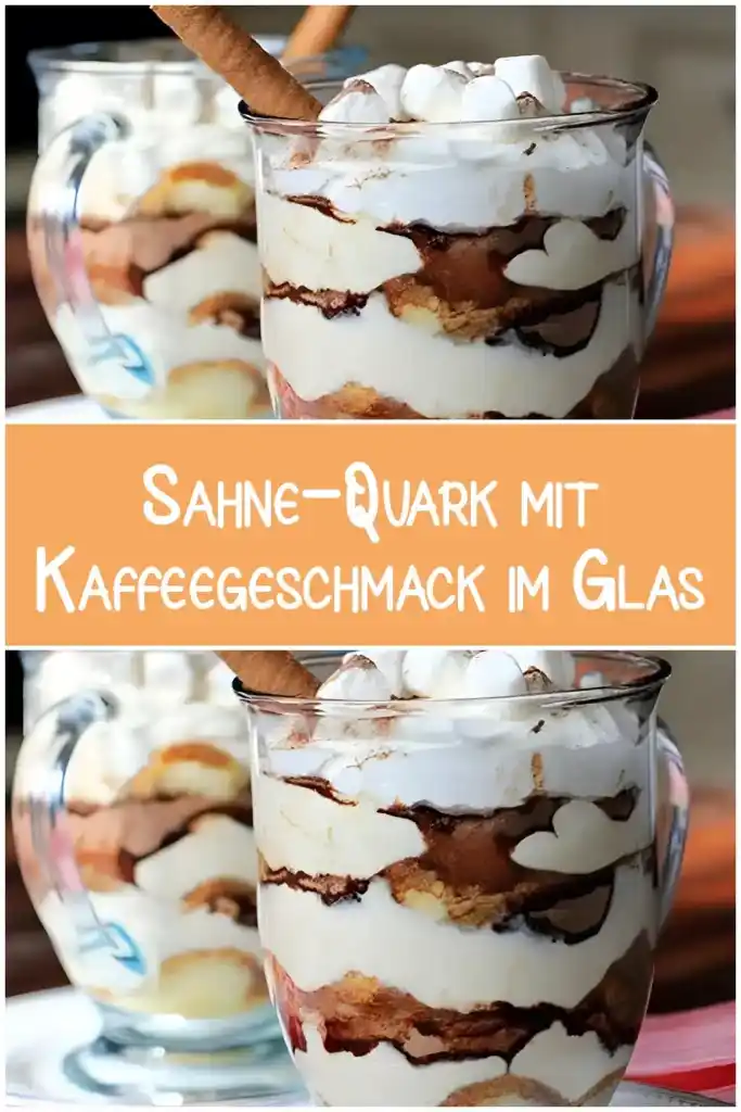 Sahne-Quark mit Kaffeegeschmack im Glas 1 Sahne Quark mit Kaffeegeschmack im Glas