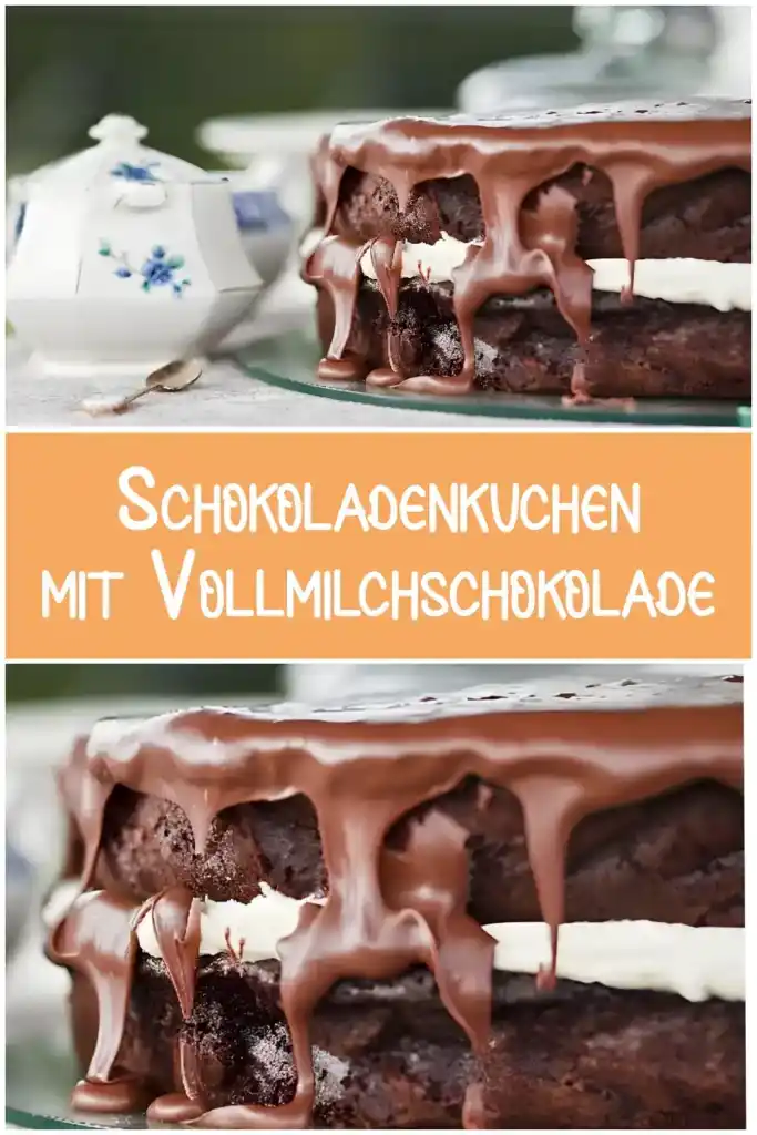 Schokoladenkuchen mit Vollmilchschokolade 1 Schokoladenkuchen mit Vollmilchschokolade
