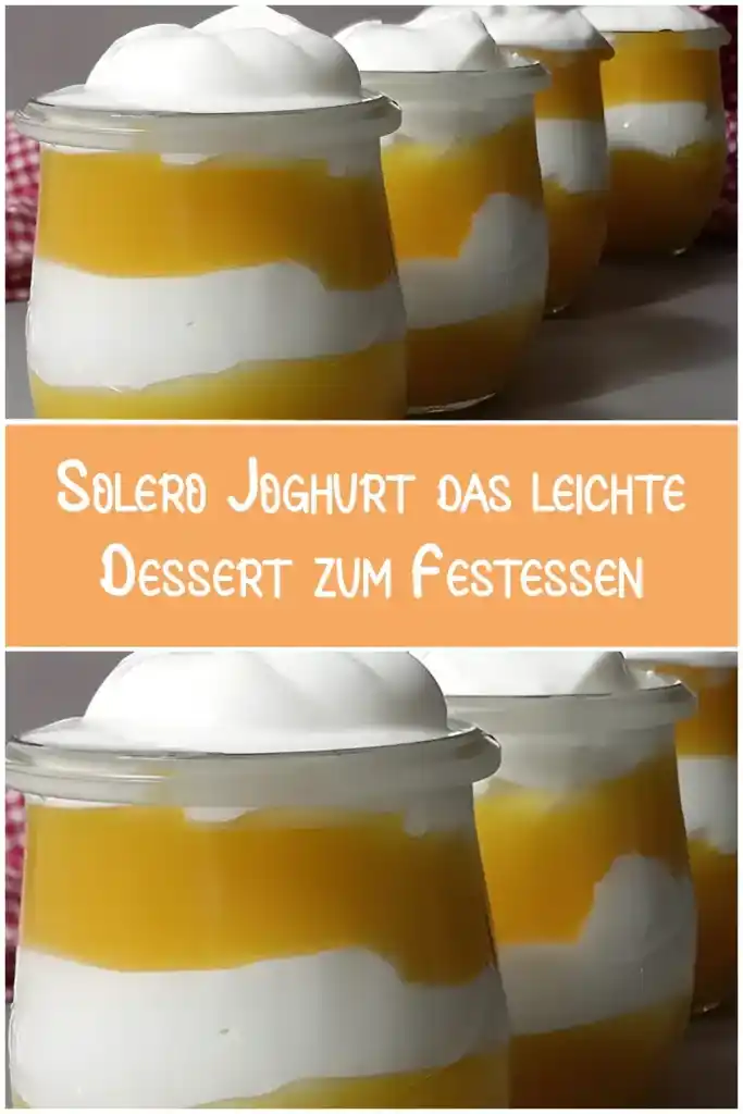 Solero Joghurt - Das leichte Dessert für besondere Anlässe mit nur 3 Zutaten 1 Solero Joghurt das leichte Dessert zum Festessen mit nur 3 Zutaten