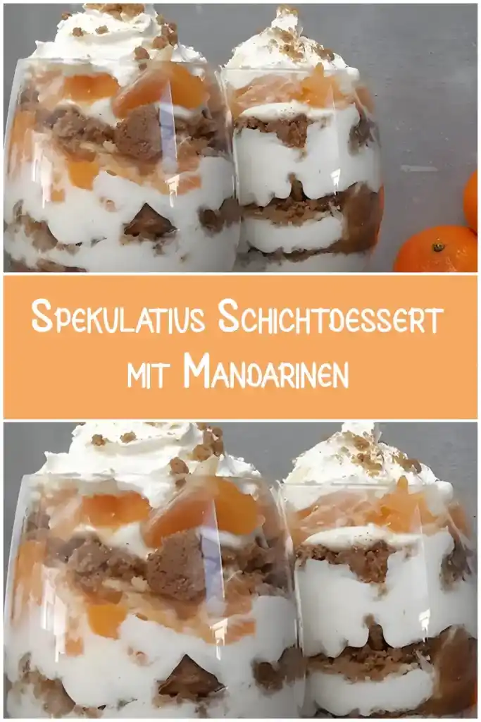 Spekulatius-Schichtdessert mit Mandarinen 1 Spekulatius Schichtdessert mit Mandarinen