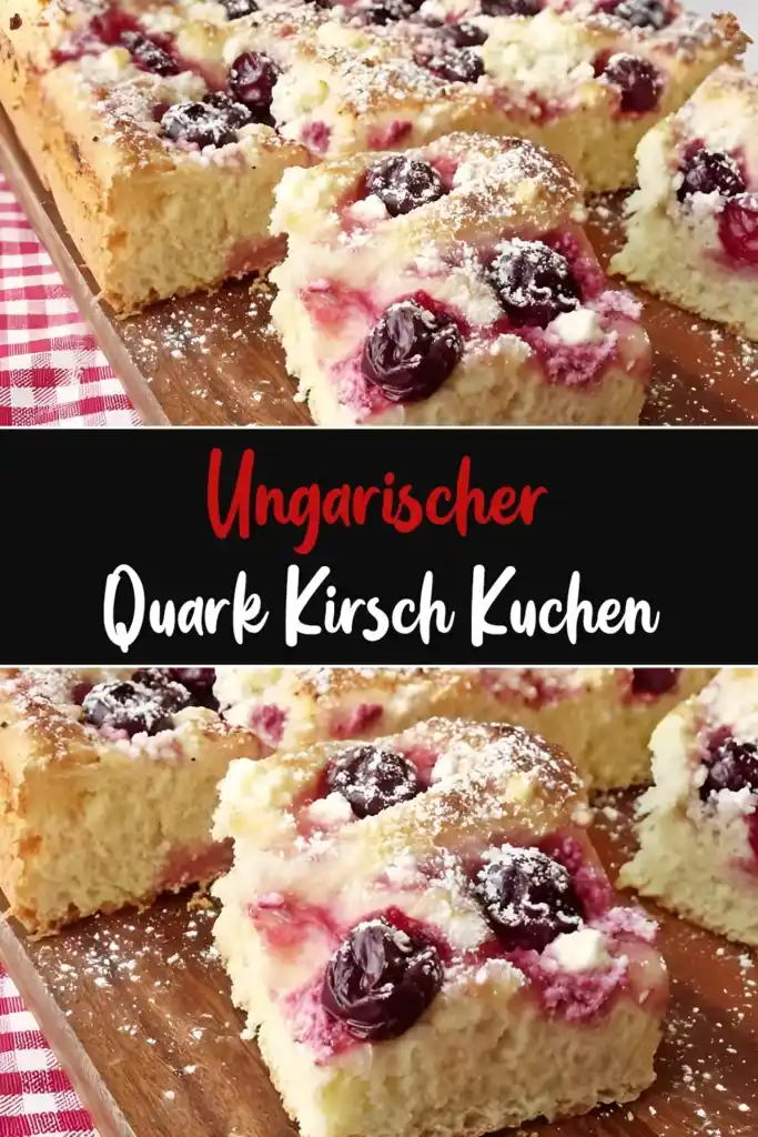 Ungarischer Quark Kirsch Kuchen