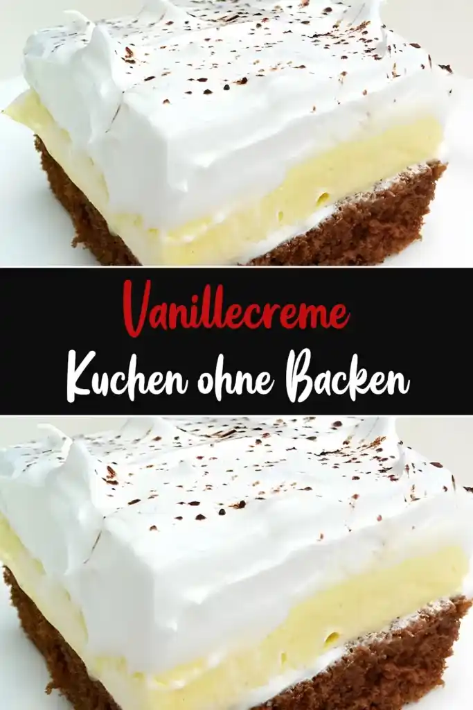 Vanillecreme Kuchen ohne Backen 1