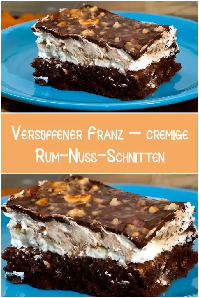 Versoffener Franz – cremige Rum-Nuss-Schnitten: Ein verlockendes Backvergnügen 1 Versoffener Franz – cremige Rum Nuss Schnitten 1