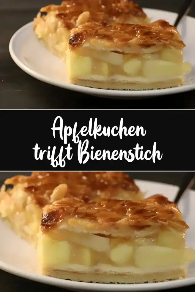 Apfelkuchen trifft Bienenstich 1 Apfelkuchen trifft Bienenstich