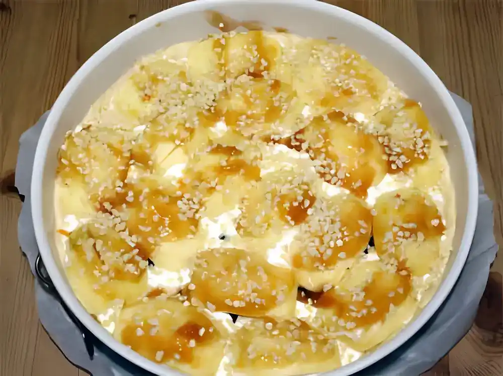 Apfelkuchen mit Quark-Öl-Teig und Mandeln 8 Apfelkuchen mit Quark Oel