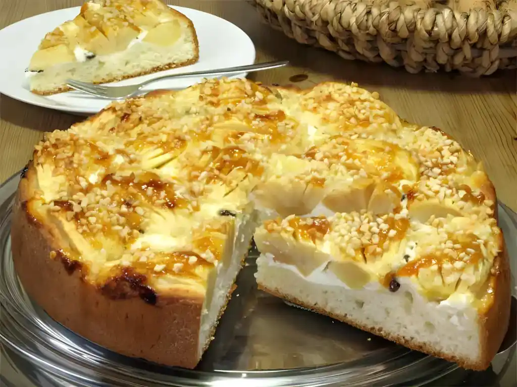 Apfelkuchen mit Quark-Öl-Teig und Mandeln 10 Apfelkuchen mit Quark Oel Teig W2xEX 2x