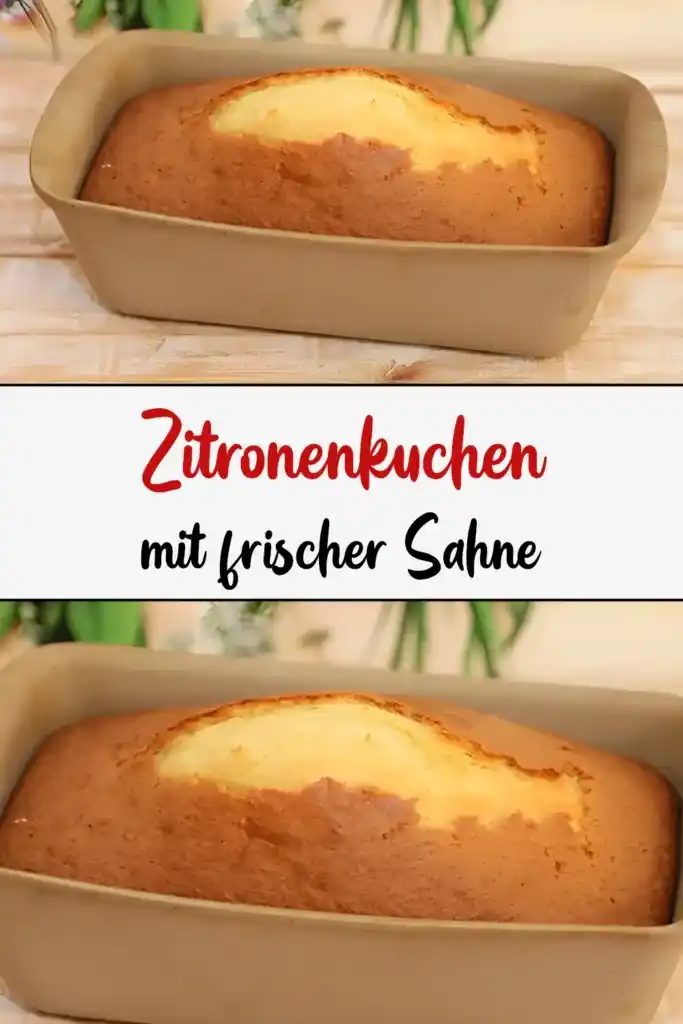 Zitronenkuchen mit Frischer Sahne