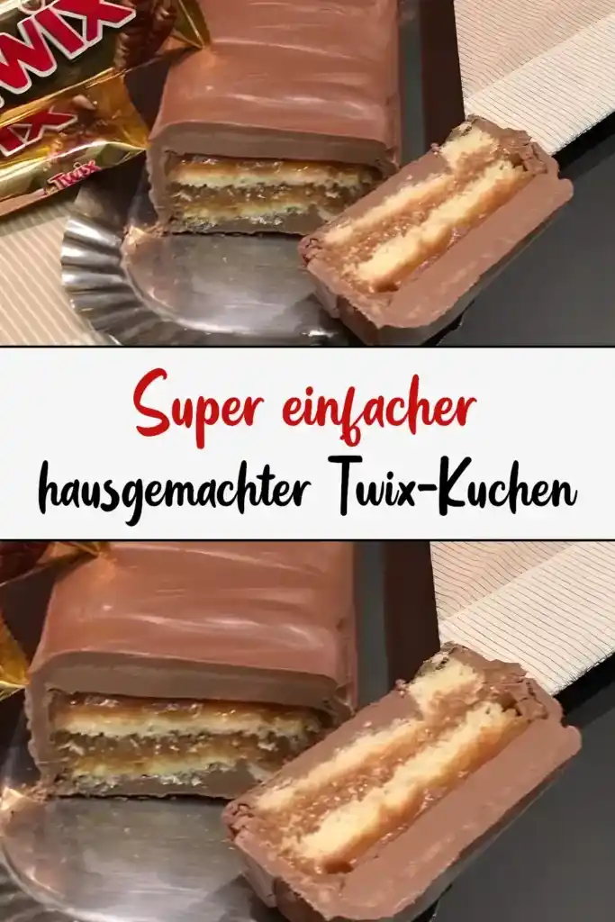 Super einfacher hausgemachter Twix-Kuchen 1 Super einfacher hausgemachter Twix Kuchen1