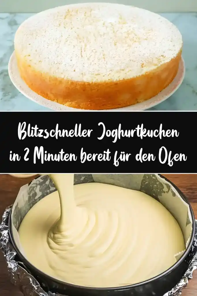 Blitzschneller Joghurtkuchen in 2 Minuten bereit für den Ofen