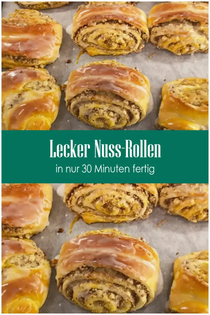Lecker Nuss Rollen in nur 30 Minuten fertig