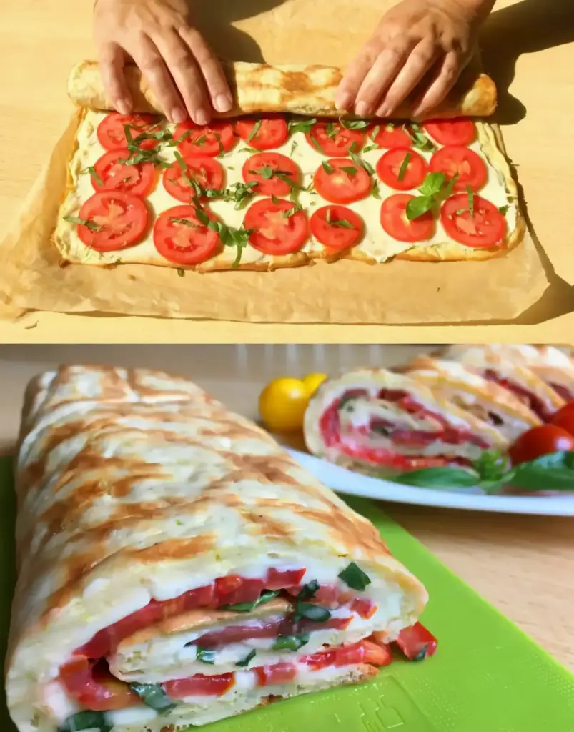 Oh mein… Wahnsinnig lecker, Zucchiniröllchen mit Tomaten