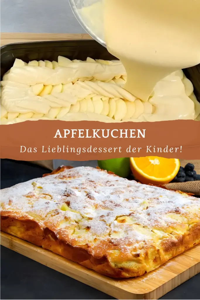 Apfelkuchen in 10 Min. Sie wissen dass es koestlich ist wenn Ihre Kinder mehr will
