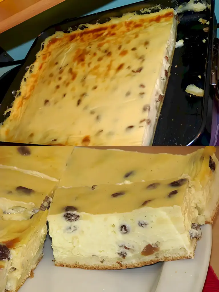 Omas cremiger Schmandkuchen mit Pudding Rezept