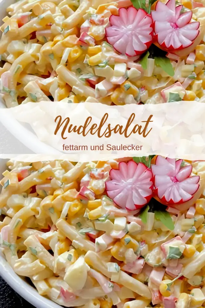 Nur fuer die Maedels – Nudelsalat fuer die Maedels fettarm und Saulecker