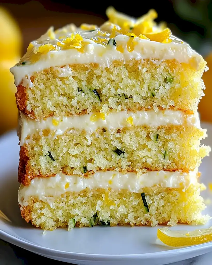 Zitronen-Zucchini-Kuchen mit Frischkäse-Frosting